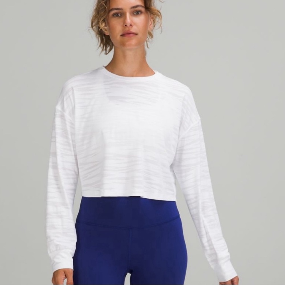 Lululemon Muscle Love Long Sleeve Shirt Tiger Mesh 10